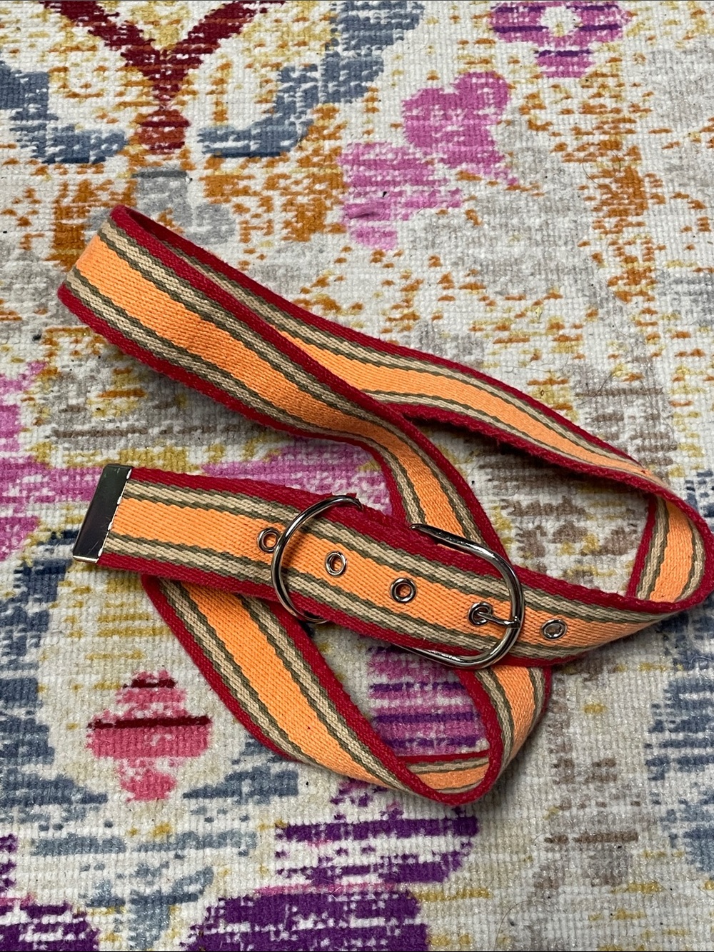 Cloth striped belt size 12-14